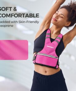 Alternative view of PACEARTH Adjustable Weight Vest 4-10lbs / 11-20lbs / 20-32lbs Pink
