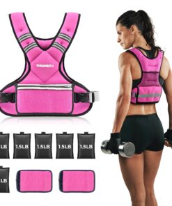 PACEARTH Adjustable Weight Vest 4-10lbs / 11-20lbs / 20-32lbs Pink