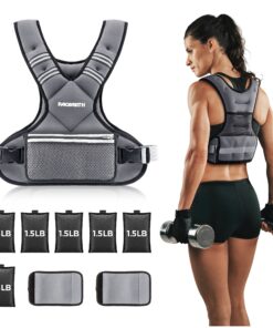 PACEARTH Adjustable Weight Vest 4-10lbs / 11-20lbs / 20-32lbs Grey