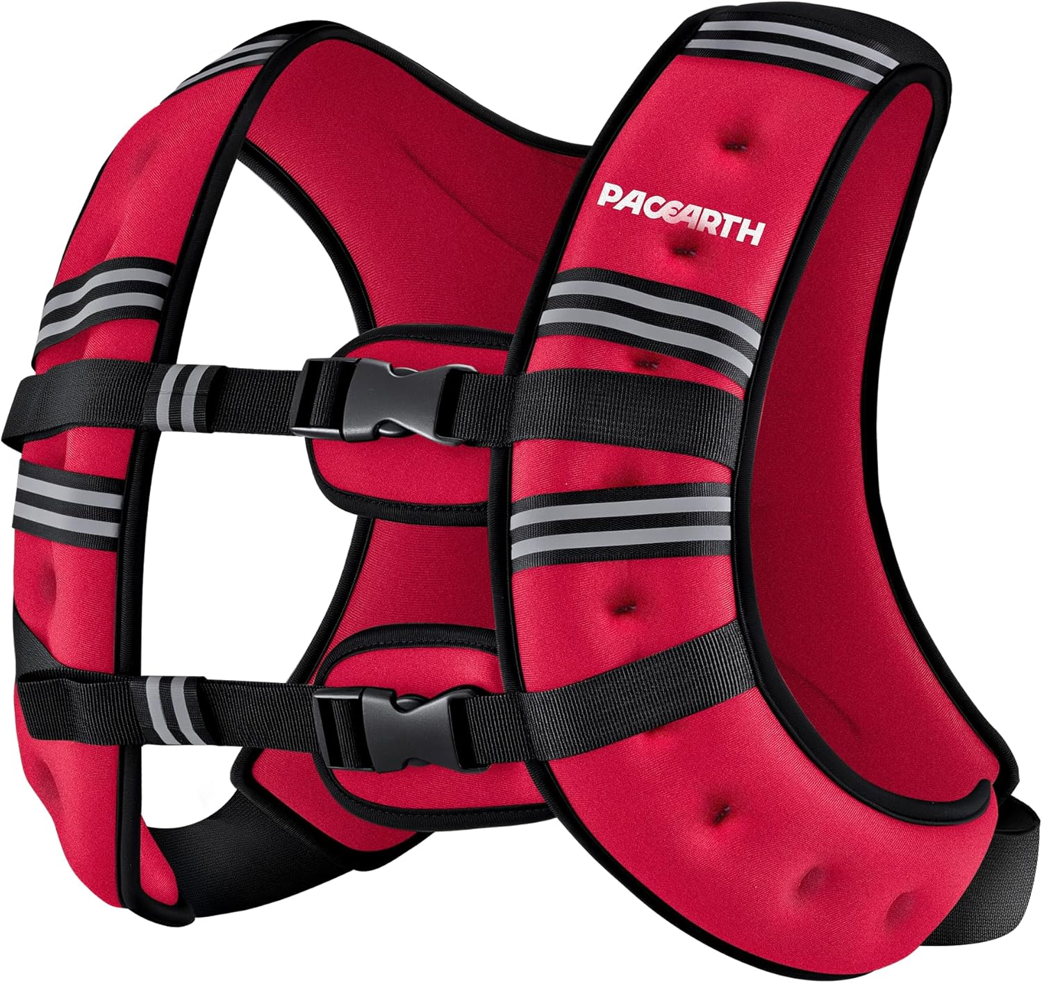 Pacearth Weighted Vest with Arm Strap Phone Pouch and Reflective Stripe 6lbs-30lbs - Image 9