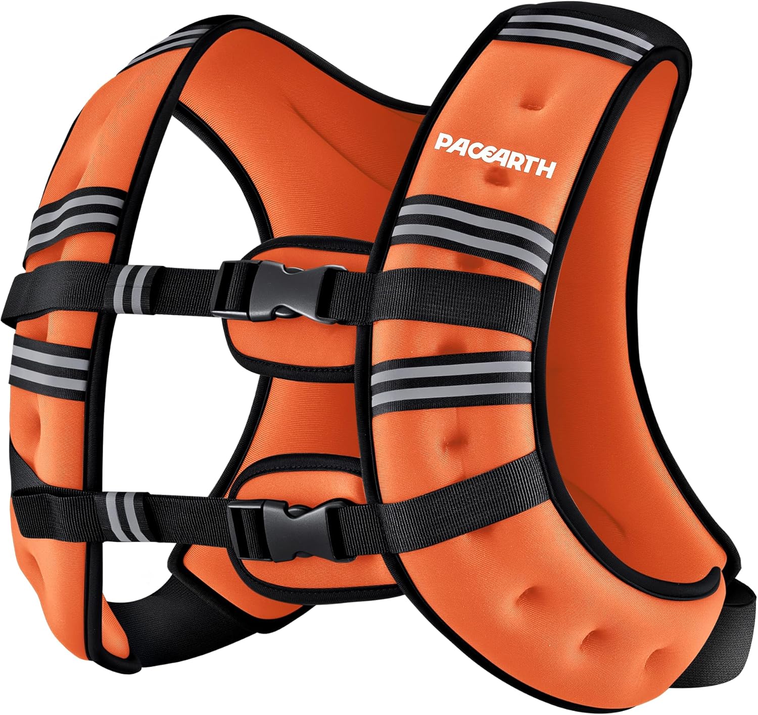Pacearth Weighted Vest with Arm Strap Phone Pouch and Reflective Stripe 6lbs-30lbs - Image 11