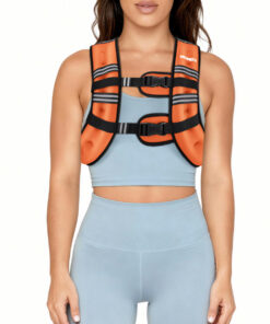 Pacearth Weighted Vest with Arm Strap Phone Pouch and Reflective Stripe Orange
