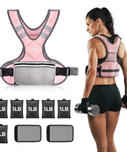 PACEARTH Adjustable Weight Vest 4-10lbs / 11-20lbs Blossom Cherry