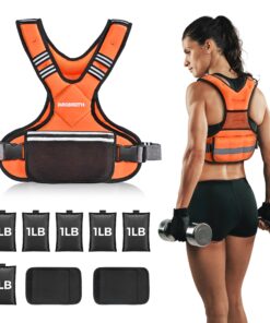 PACEARTH Adjustable Weight Vest 4-10lbs / 11-20lbs Orange