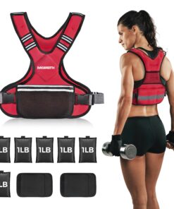 PACEARTH Adjustable Weight Vest 4-10lbs / 11-20lbs Red