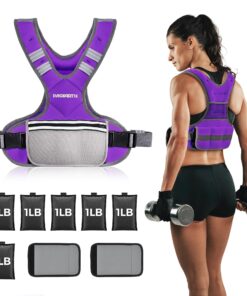 PACEARTH Adjustable Weight Vest 4-10lbs / 11-20lbs Purple
