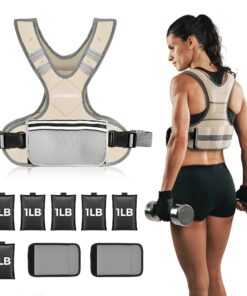 PACEARTH Adjustable Weight Vest 4-10lbs / 11-20lbs Beige